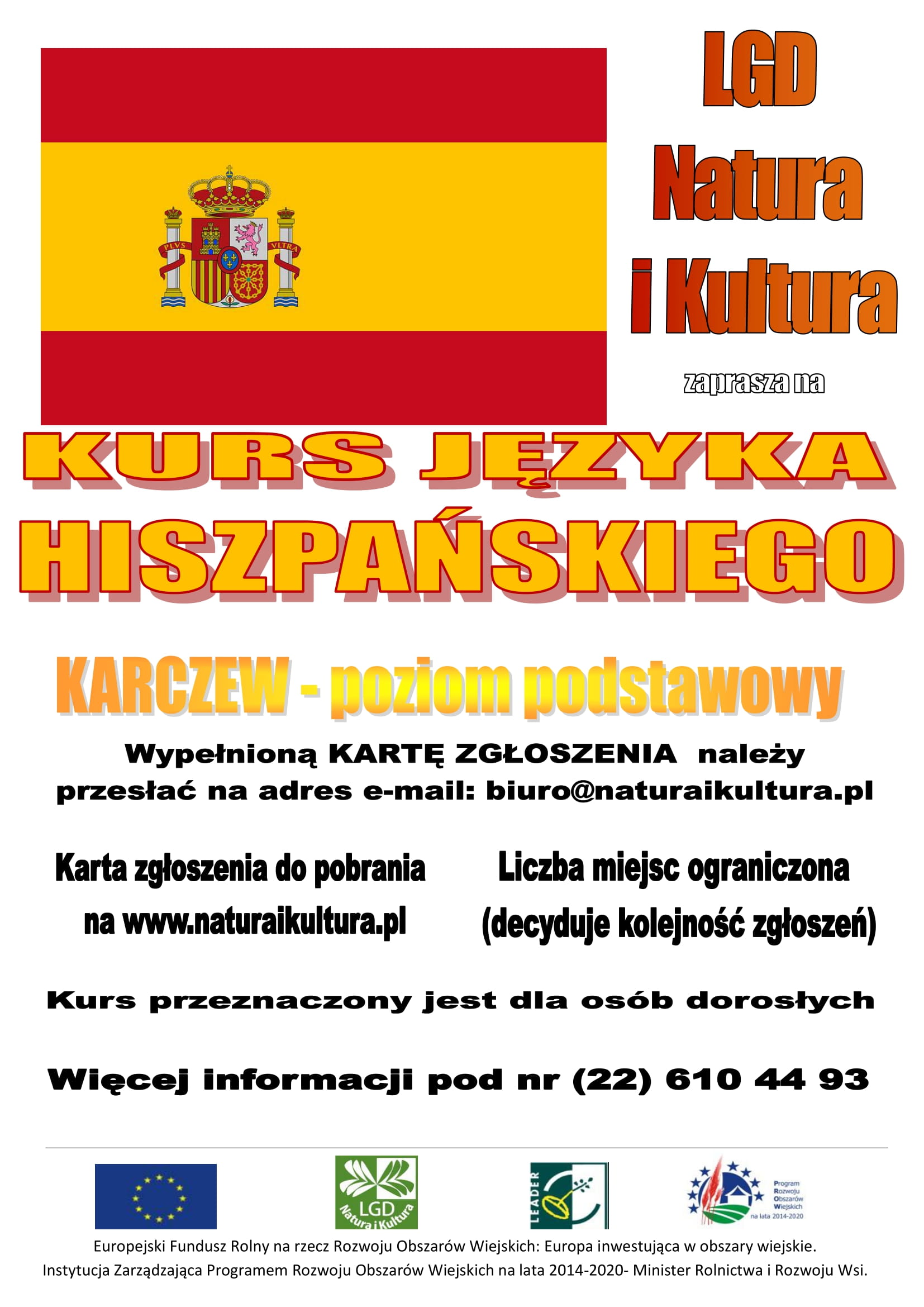 Plakat kurs hiszpańskiego 1