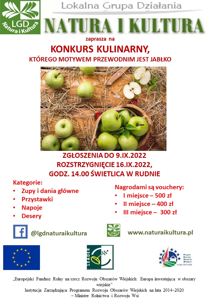 Plakat konkurs kulinarny APPLE